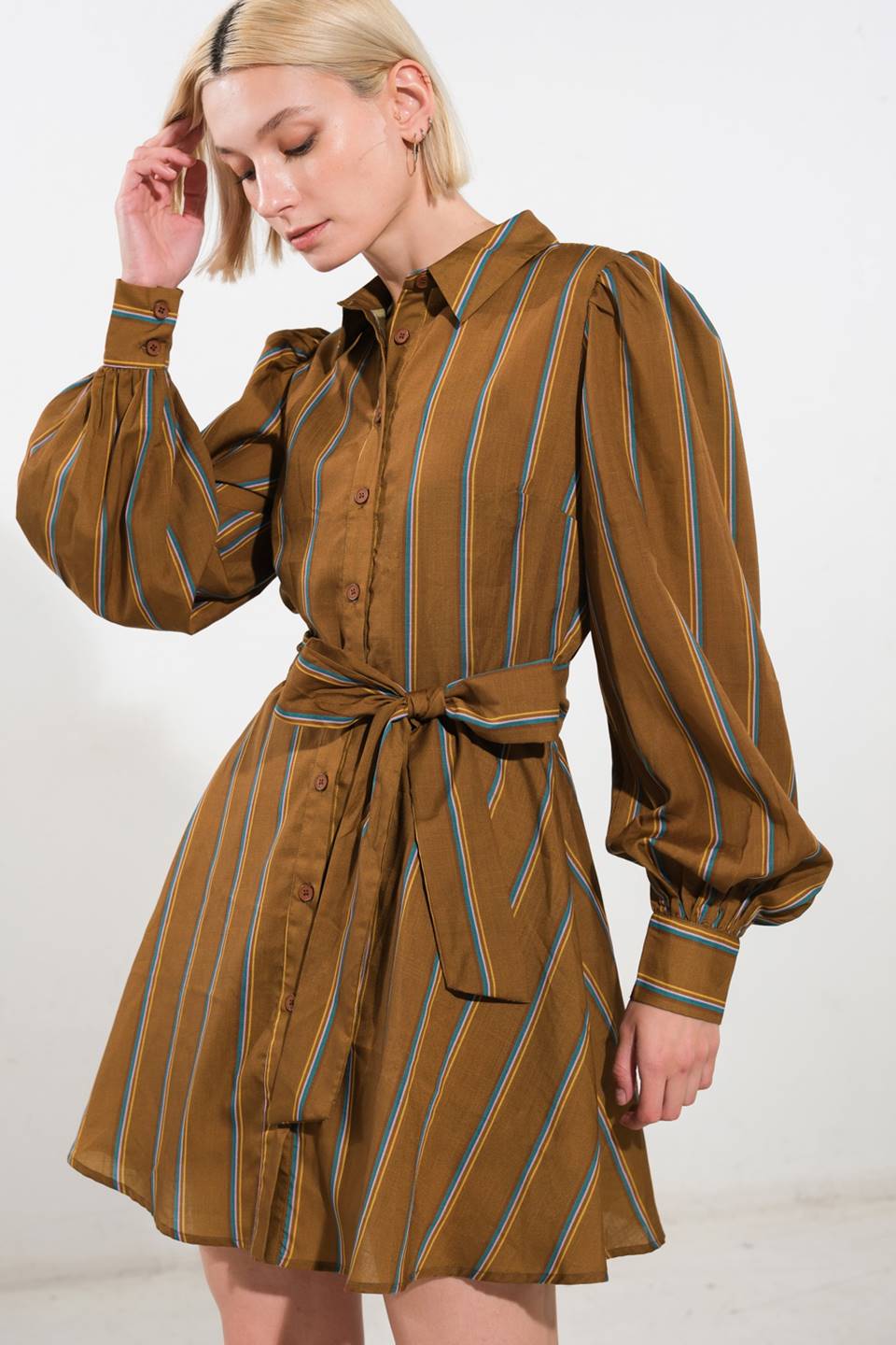 GIVE IT A GO WOVEN MINI DRESS Flying Tomato